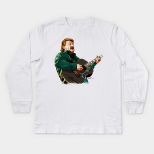 Joe Diffie - An illustration by Paul Cemmick Kids Long Sleeve T-Shirt